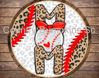 Baseball mom wreath sign wreath attachment wreath supplies craft supplies metal sign wreath center