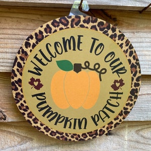 Welcome to our pumpkin patch sign wreath attachment wreath sign wreath supplies craft supplies sign wreath blank