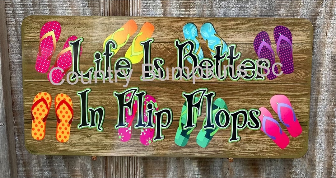 Life is Better in Flip Flops Sign Decor Wreath Sign Wreath Attachment ...