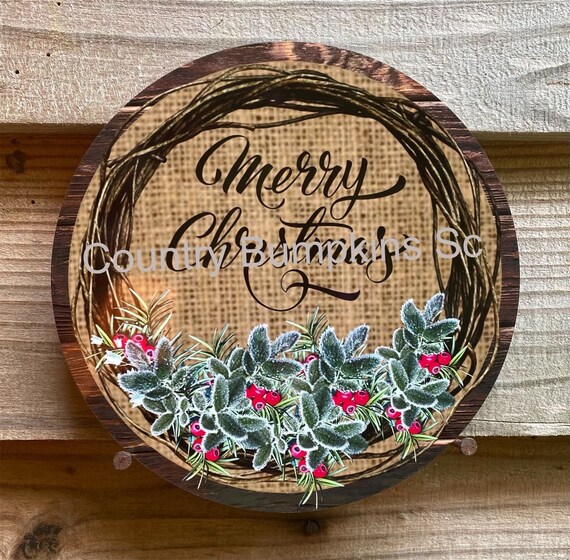 Merry Christmas sign farmhouse decor wreath sign wreath attachment wreath  supplies craft supplies metal sign wreath