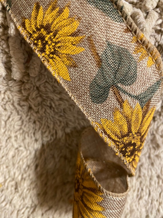 Sunflower Ribbon Fall Ribbon Fall Sunflower Ribbon Wreath | Etsy