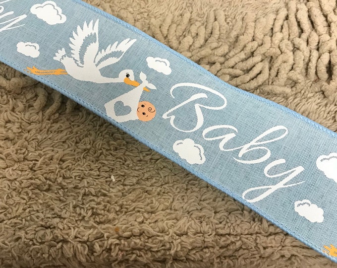 Baby Ribbon Its a Boy Ribbon Ribbon Nursey Ribbon Wreath Etsy