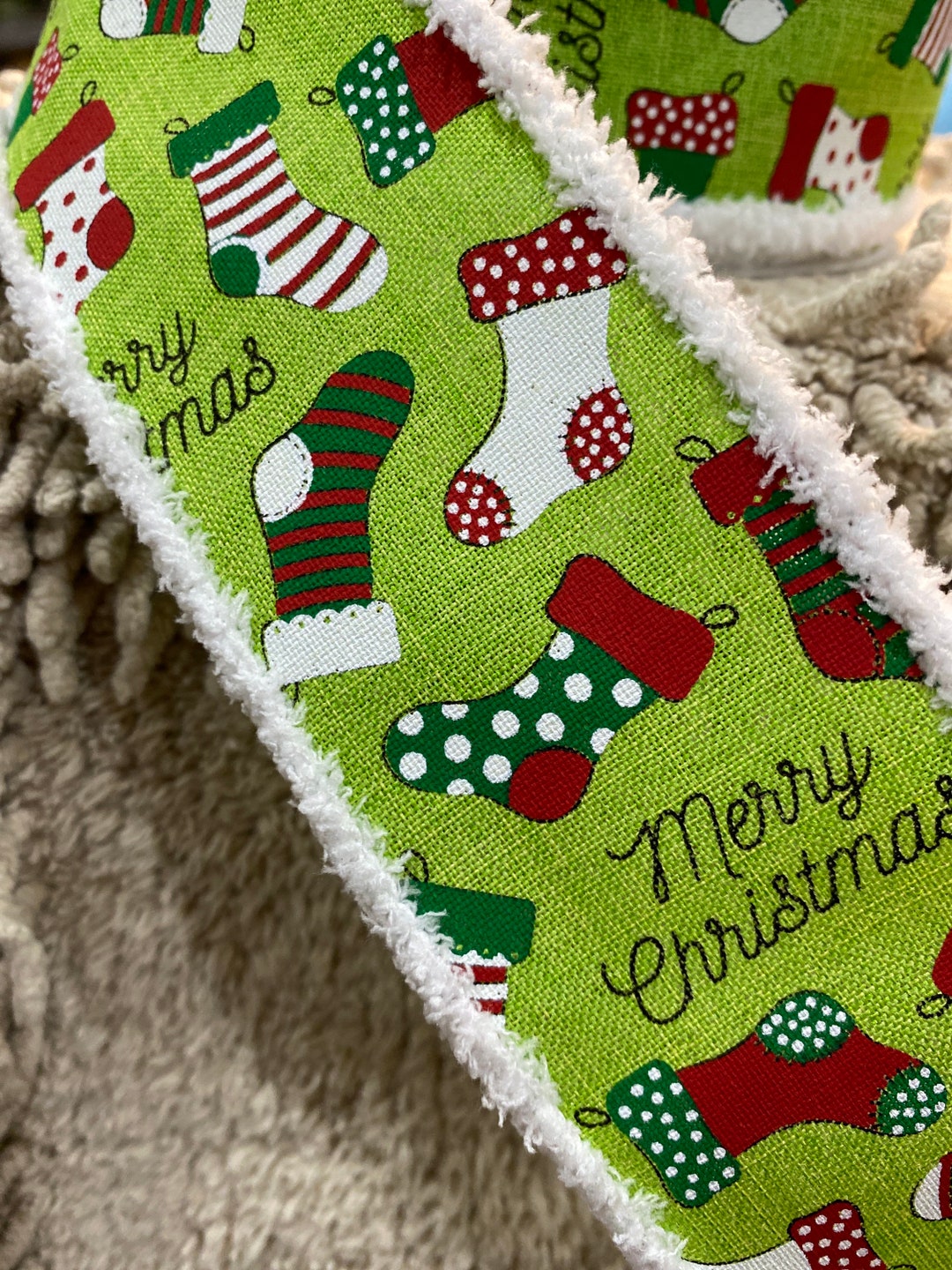 Christmas Ribbon Wreath Ribbon Wreath Supplies Ribbon Craft Etsy