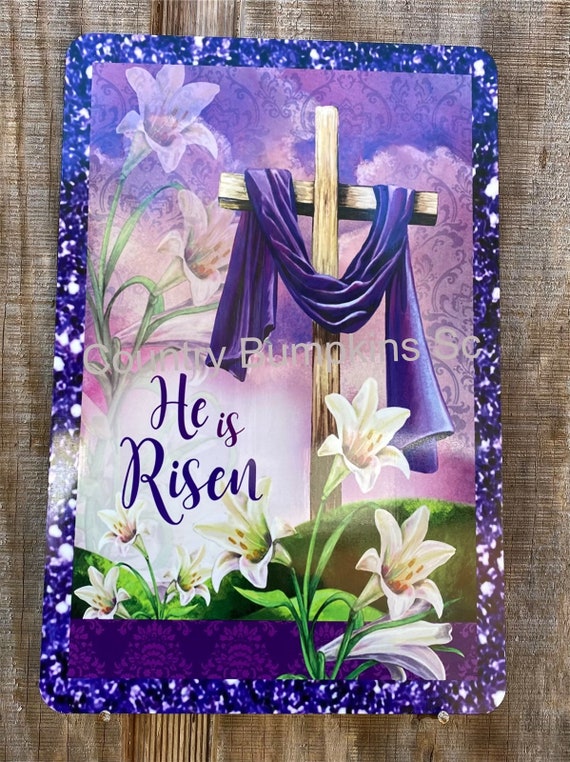 He is Risen Sign Decor Wreath Sign Wreath Attachment Wreath Etsy