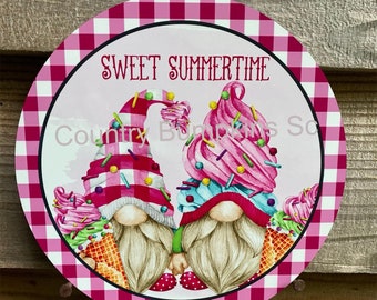 Sweet summer wreath sign wreath attachment wreath supplies craft supplies metal sign wreath