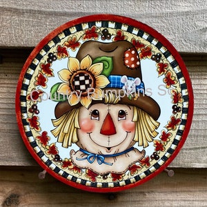 Scarecrow sign farmhouse decor wreath sign wreath attachment wreath supplies craft supplies metal sign wreath center