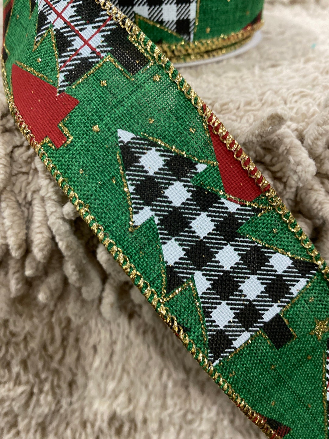 Christmas Ribbon Wreath Ribbon Wreath Supplies Ribbon Craft Etsy