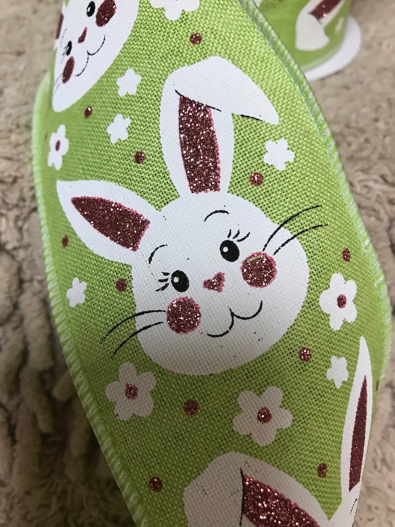 Easter ribbon spring ribbon wreath ribbon wreath supplies ribbon craft supplies craft ribbon bunny ribbon wreath attachment wreath decor eas