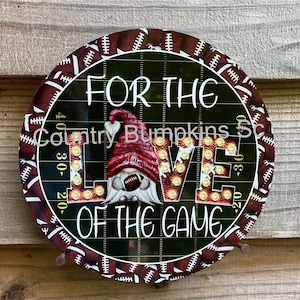 For the love of the game decor wreath sign wreath attachment wreath supplies craft supplies metal sign wreath center