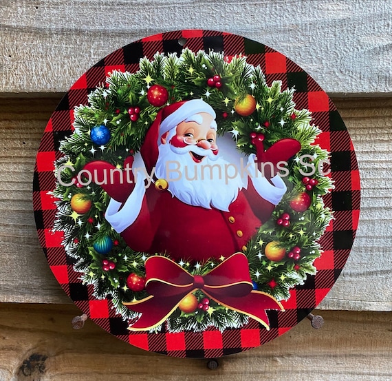 Christmas sign farmhouse decor wreath sign wreath attachment wreath  supplies craft supplies metal sign wreath center holiday decor Christmas