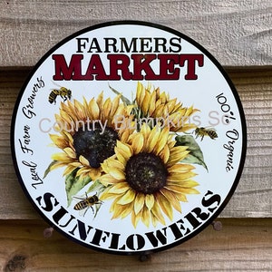 Farmers market sign farmhouse decor wreath sign wreath attachment wreath supplies craft supplies metal sign wreath center