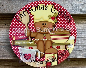 Christmas wishes and Candy Cane Kisses sign farmhouse decor wreath sign wreath attachment wreath supplies craft supplies metal sign wreath