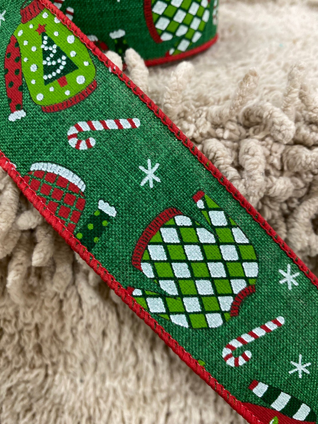 Christmas Ribbon Wreath Ribbon Wreath Supplies Ribbon Craft Etsy