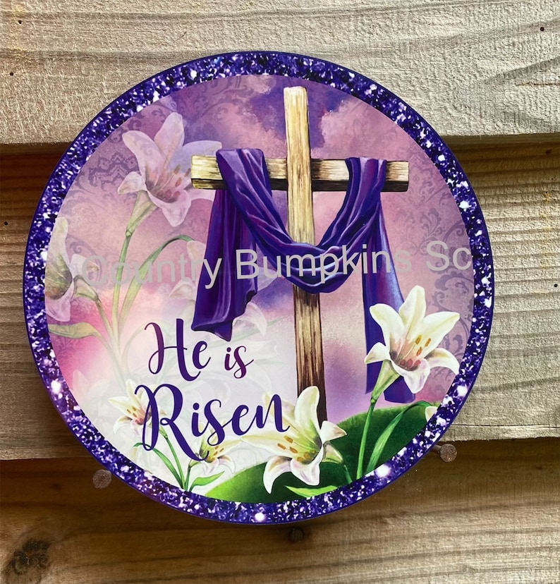 He is Risen Wreath Sign Wreath Attachment Wreath Supplies Etsy