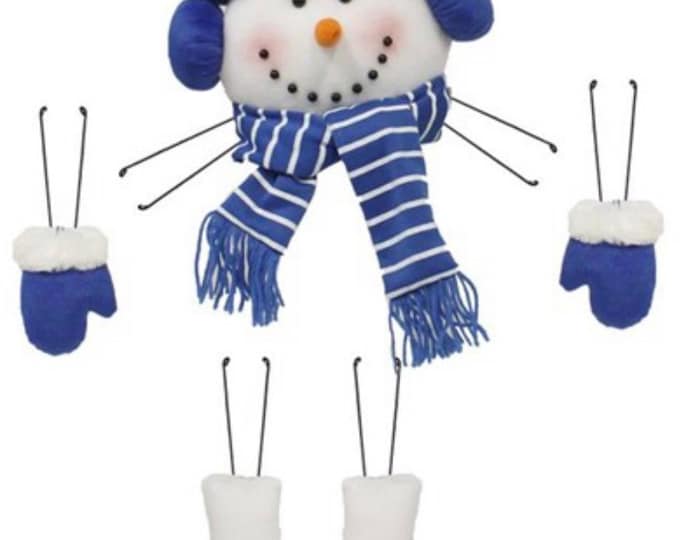 Snowman Wreath Kit Wreath Decor Wreath Attachment Plush Wreath Kit