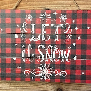 Let it snow sign, wreath sign, wreath center, wreath blank, wreath supplies, craft supplies, s