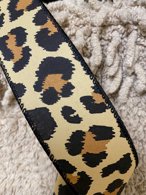 Cheetah print ribbon Animal print ribbon cheetah ribbon wreath | Etsy