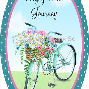 Enjoy the journey sign decor wreath sign wreath attachment wreath supplies craft supplies metal sign wreath center