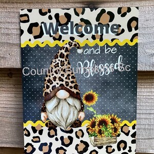 Welcome and be blessed sign decor wreath sign wreath attachment wreath supplies craft supplies metal sign wreath