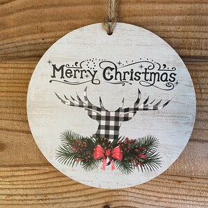 Christmas ornament Christmas decor wreath decor wreath attachment wreath supplies craft supplies sign farmhouse sign wreath center
