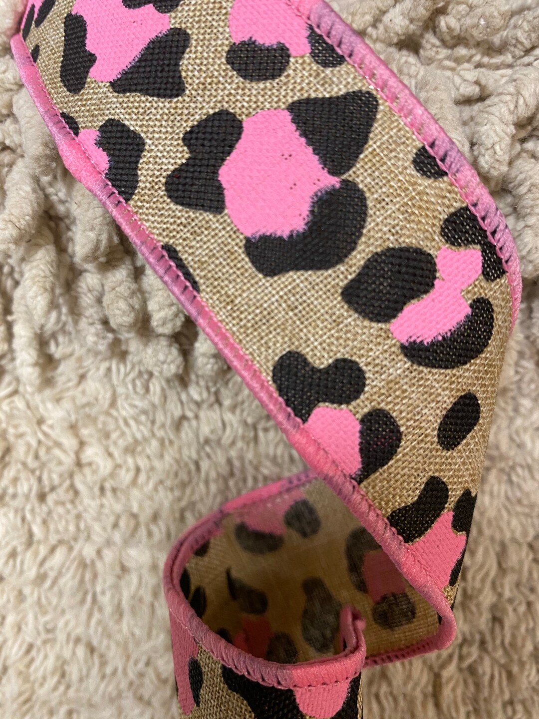 Cheetah Print Ribbon Animal Print Ribbon Cheetah Ribbon Wreath Supplies ...