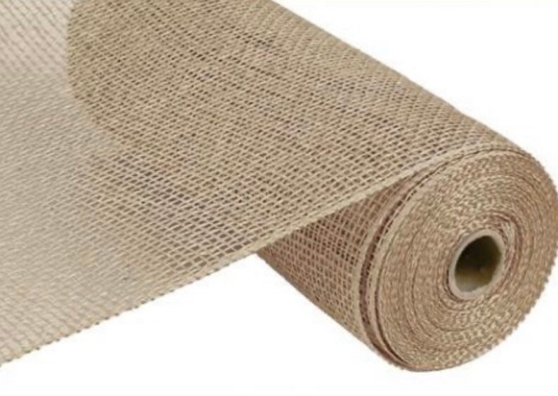 Natural poly burlap mesh wreath supplies mesh craft supplies | Etsy