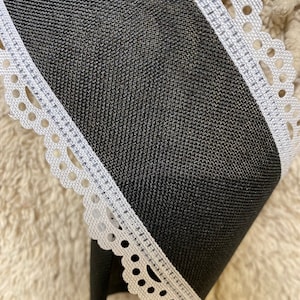 Denim ribbon lace edge ribbon canvas ribbon spring ribbon wreath supplies ribbon craft supplies craft ribbon summer ribbon spring ribbon