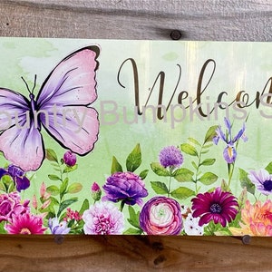Welcome sign decor wreath sign wreath attachment wreath supplies craft supplies metal sign wreath center