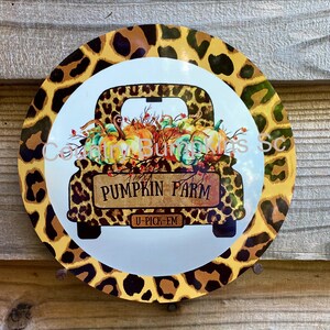 Pumpkin Farm truck farmhouse decor wreath sign wreath attachment wreath supplies craft supplies metal sign wreath center