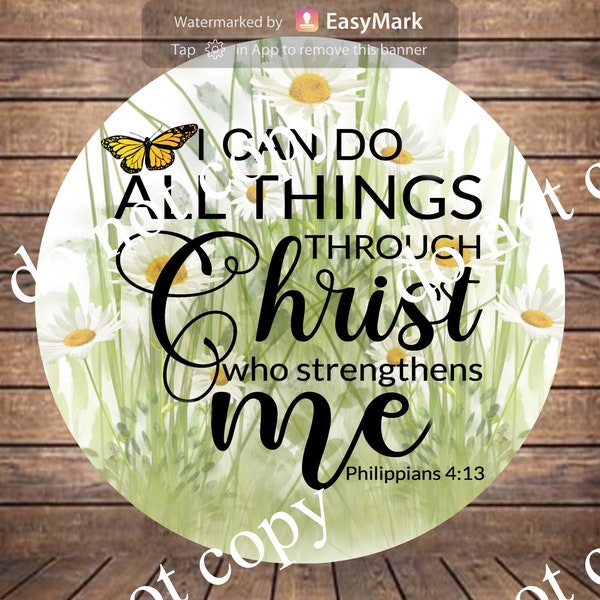 I can do all things  sign farmhouse decor wreath sign wreath attachment wreath supplies craft supplies metal sign wreath center