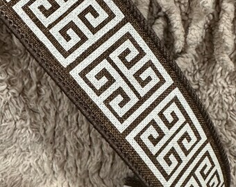 Greek keys ribbon spring ribbon wreath attachment wreath supplies craft supplies ribbon wreath decor wreath ribbon summer ribbon wreath embe