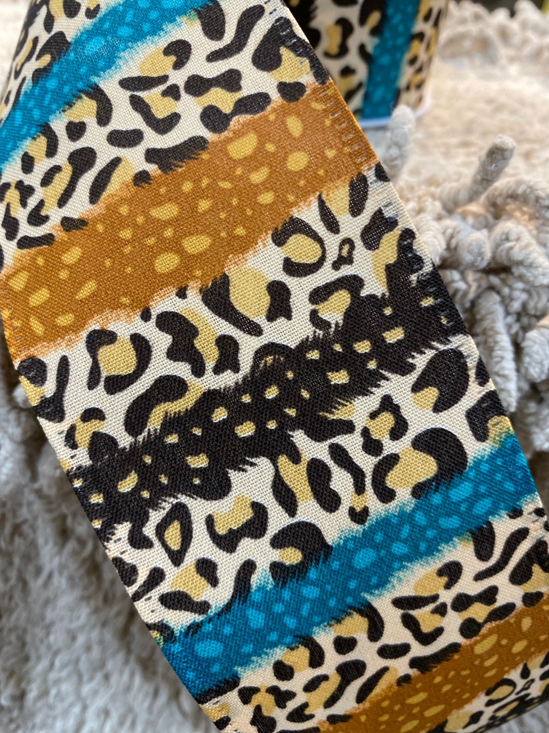 Cheetah Print Ribbon Animal Print Ribbon Cheetah Ribbon Wreath Supplies ...