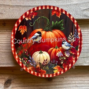 Harvest sign wreath attachment wreath supplies craft supplies metal sign wreath center