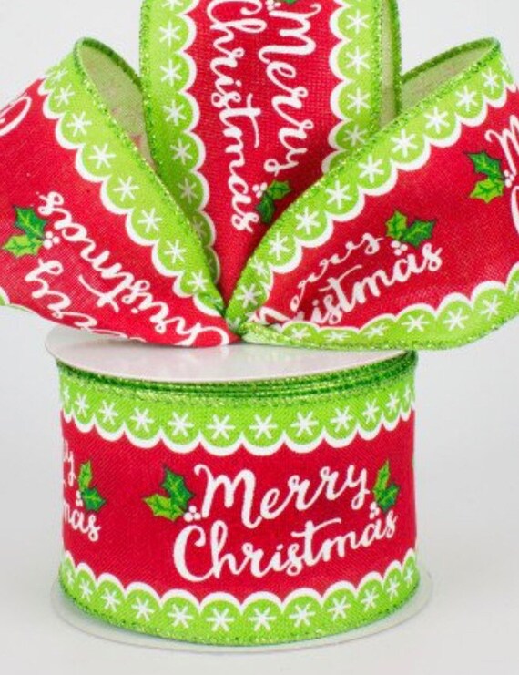 Christmas Ribbon Wreath Ribbon Wreath Supplies Ribbon Craft Etsy