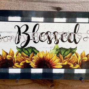 Blessed sign decor wreath sign wreath attachment wreath supplies craft supplies metal sign wreath center