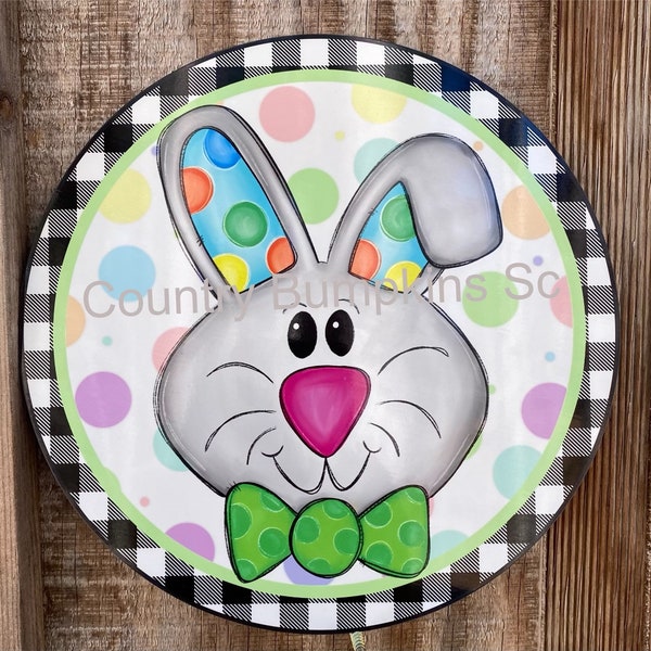 Happy Easter wreath sign wreath attachment wreath supplies craft supplies metal sign wreath