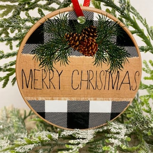 Christmas ornament Christmas decor wreath decor wreath attachment wreath supplies craft supplies sign farmhouse decor metal ornament