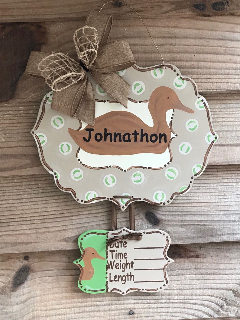 Hospital Door Hanger Duck Door Hanger Nursery Decor Nursery Etsy