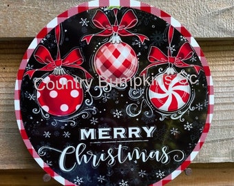Merry Christmas sign farmhouse decor wreath sign wreath attachment wreath supplies craft supplies metal sign wreath