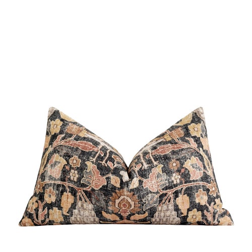 Lumbar Pillow Cover 12x18 12x20 12x24 Washed Black Grey Brown Etsy