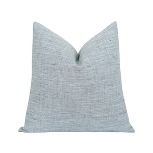 Textured Coastal Pillow Cover • Blue Pillow • Blue and White Decor • 18 20 22 Designer Pillow Cover • Double Sided