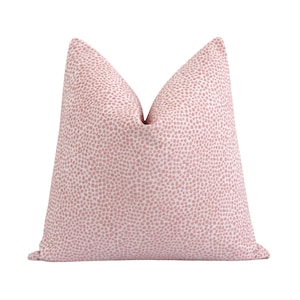Soft Pink Chenille Pillow Cover • Delicate Dotted Textured • Feminine Throw Pillow • Bella Pink Pillow Cover for Teen or Girls Room Decor