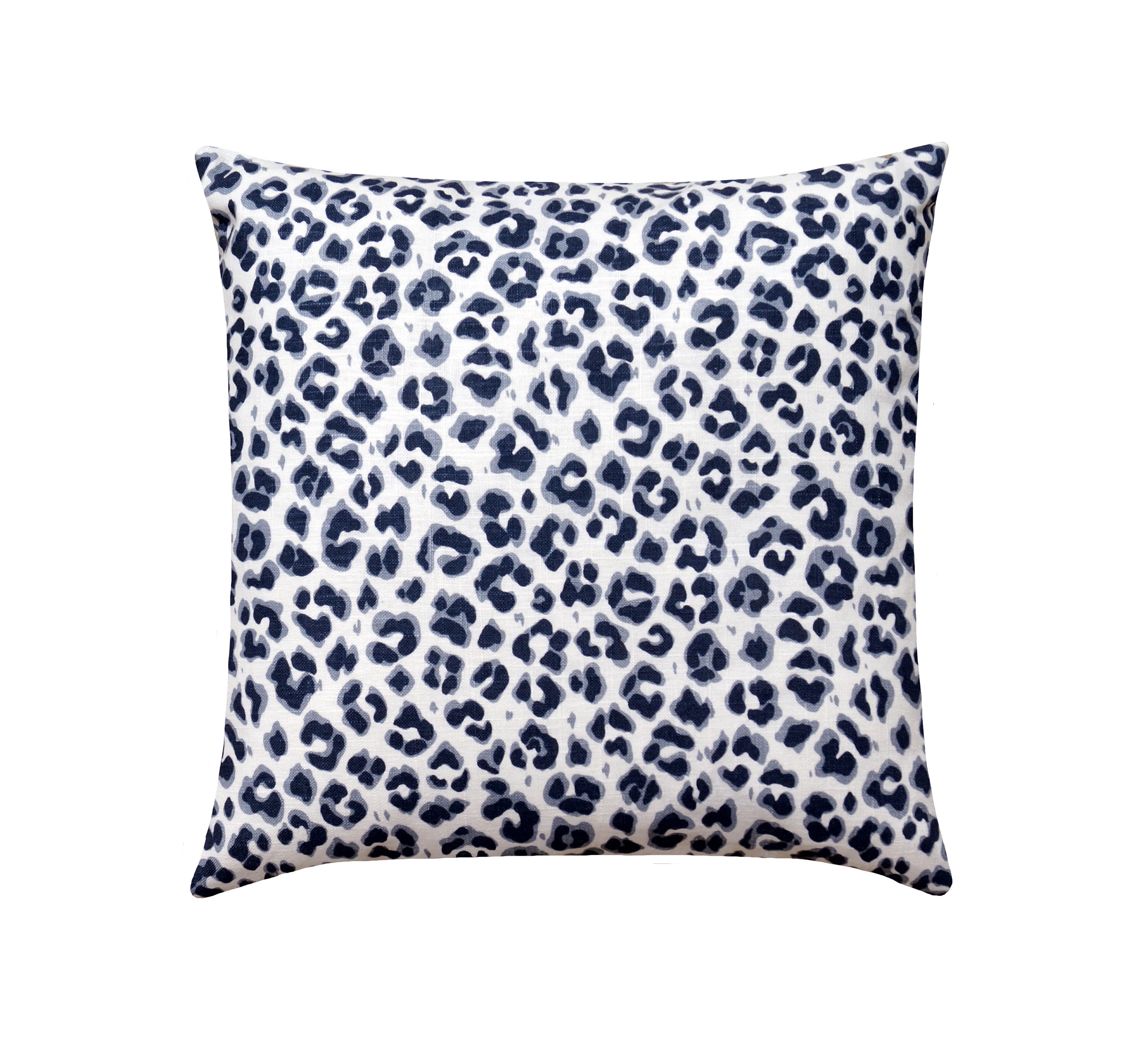 navy leopard pillow