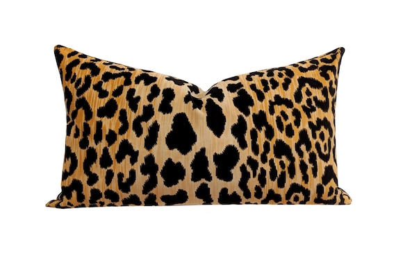 leopard print lumbar pillow