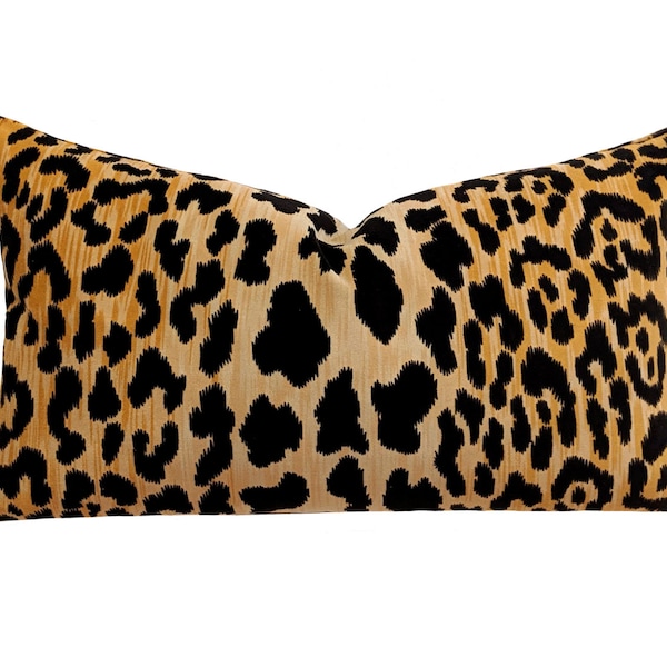 Lumbar Cheetah Velvet Pillow Cover, 12x20 Animal Print Throw Pillow, 12x18 Decorative Pillows, Leopard Cheetah Velvet Throw Pillow Cover