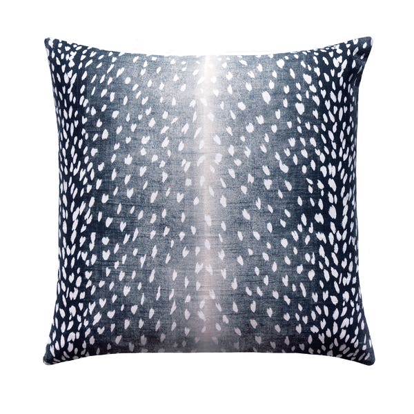 Antelope Print Pillow Cover, DOUBLE SIDED Navy Animal Print Throw Pilllow, 18 20 22 24 Navy Decorative Pillow, Fawn White Navy Throw Pillow