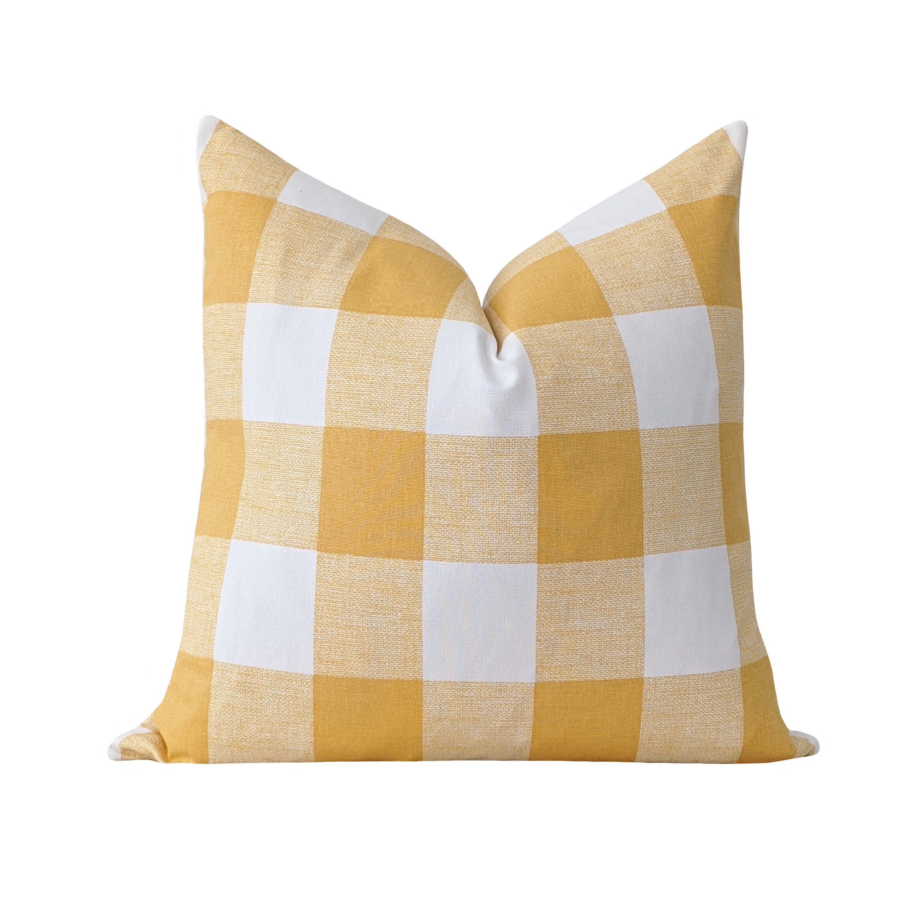 Buffalo Check Pillow Cover Yellow Throw Pillow Check Pillow Etsy