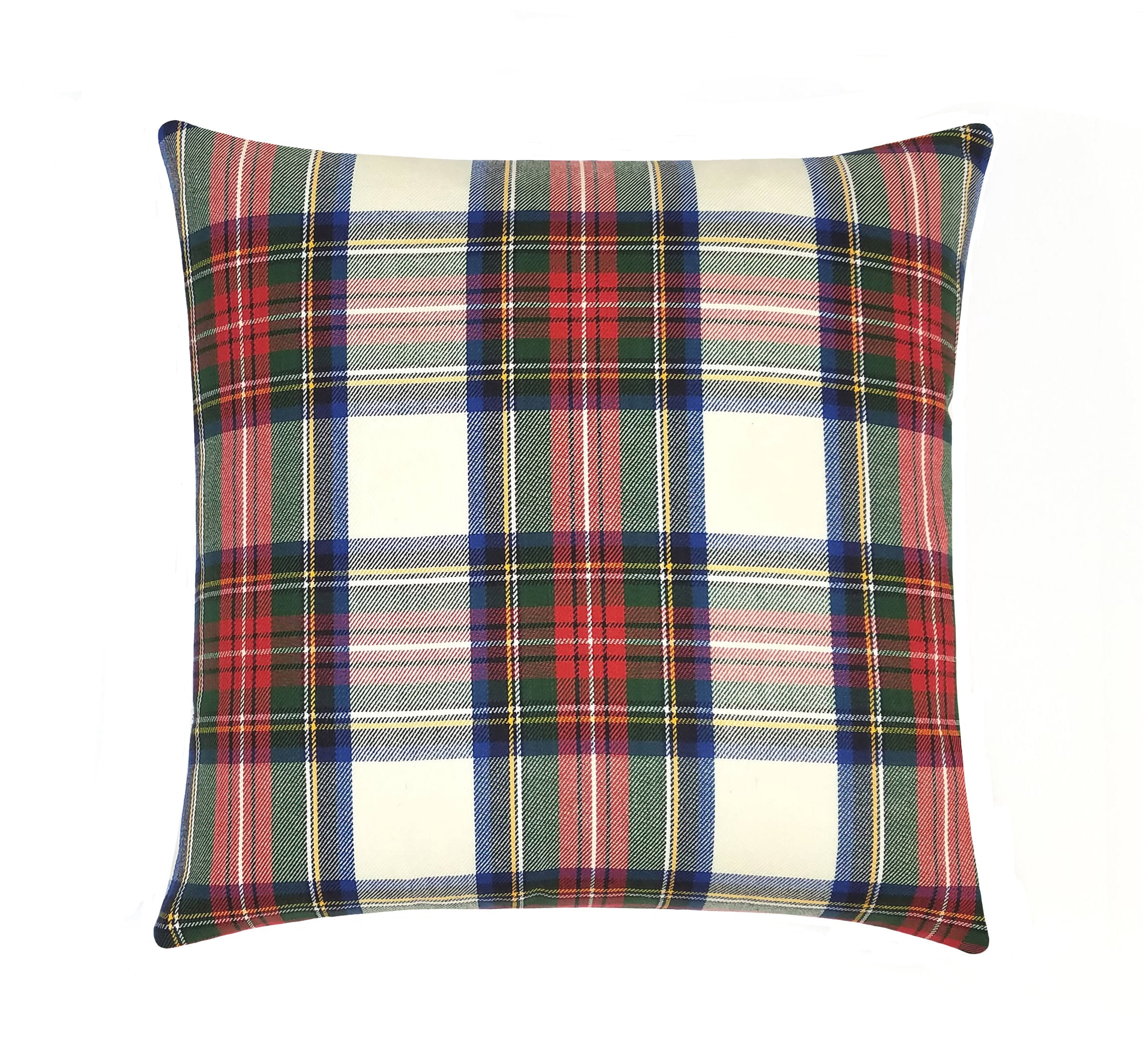 Red Green Plaid Pillow Cover Tartan Pillow Cover Plaid Etsy