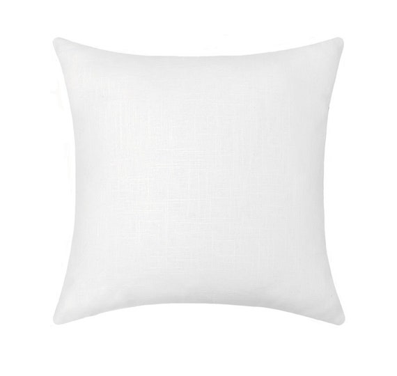White Pillow Covers White Linen Pillow Cover Solid White | Etsy