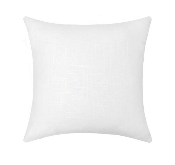 White Pillow Covers White Linen Pillow Cover Solid White Etsy